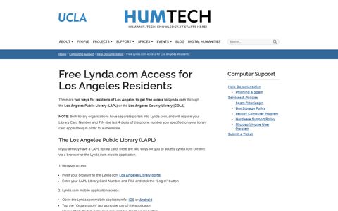 Free Lynda.com Access for Los Angeles Residents ...