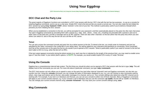 using your eggdrop - egghelp.org