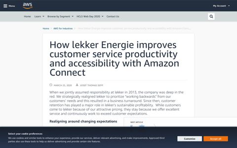 How lekker Energie improves customer service productivity ...