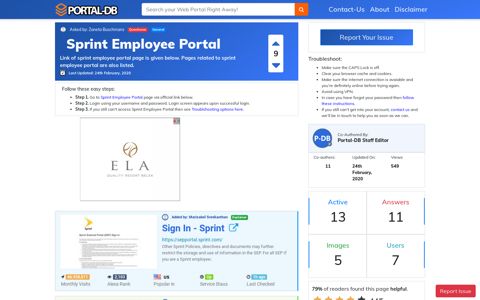 Sprint Employee Portal