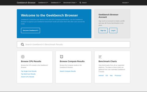 Geekbench Browser: Home