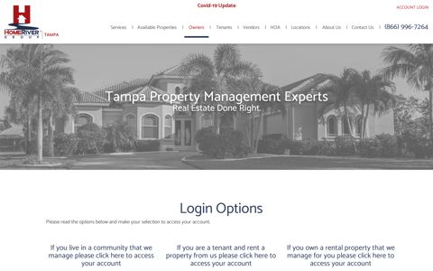 Login Page | HomeRiver Group® Tampa