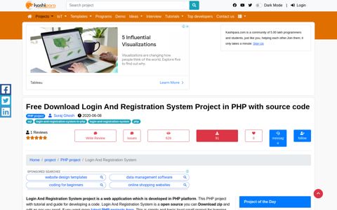 Free Download Login And Registration System Project in PHP ...