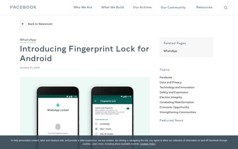 Introducing Fingerprint Lock for Android - About Facebook
