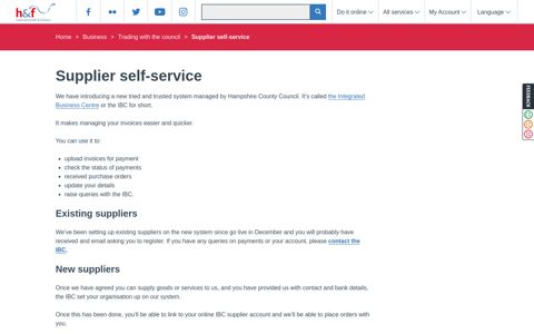 Supplier self-service | LBHF