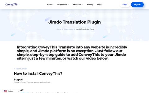 Jimdo Translation Plugin - ConveyThis