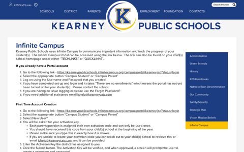 Infinite Campus – About KPS – Kearney Public Schools