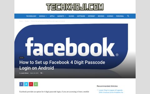 How to Enable 4 Digit Passcode Login on Facebook Mobile