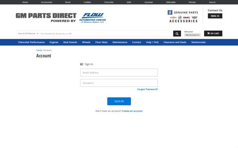 Login / Register - GM Parts Direct
