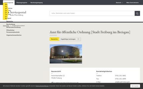 Amt für öffentliche Ordnung [Stadt Freiburg im Breisgau ...