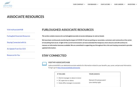 Associate Resources - ascena Retail
