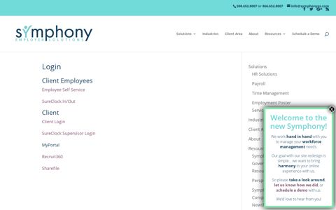 Login - Symphony Employer Solutions - HR, Time ...