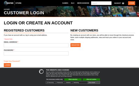 Login or Create an Account - Frontier Developments
