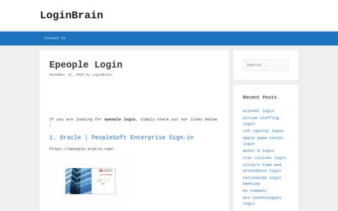 Epeople Oracle | Peoplesoft Enterprise Sign-In - LoginBrain
