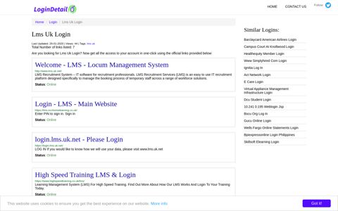 Lms Uk Login Welcome - LMS - Locum Management System ...