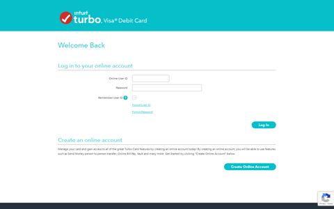 Turbo Card Log In - Turbo Prepaid Visa Card - Intuit