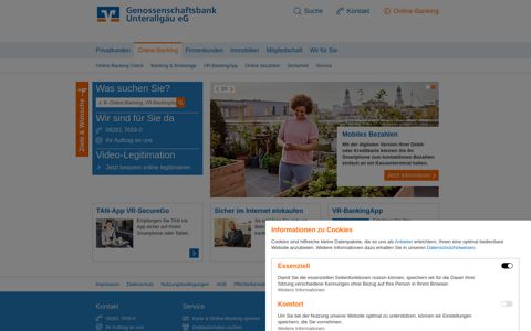 Online-Banking - Genossenschaftsbank Unterallgäu eG