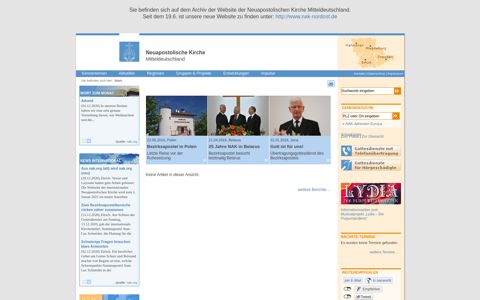 NAK in Mitteldeutschland: Website NAK-Mitteldeutschland.de