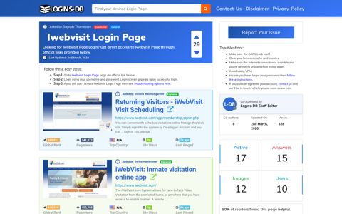 Iwebvisit Login Page - Logins-DB