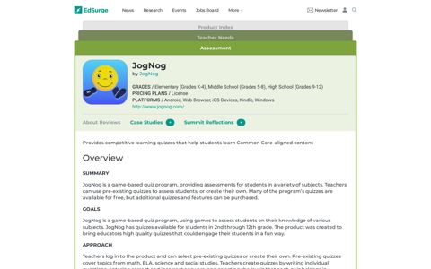 JogNog | Product Reviews | EdSurge