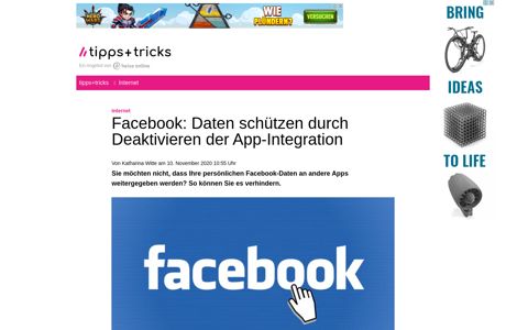 Facebook: Daten schützen durch Deaktivieren der App ...