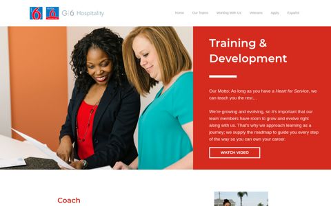 Training and Development - G6 Hospitality