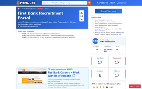 First Bank Recruitment Portal