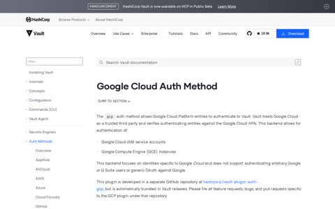 Google Cloud - Auth Methods | Vault by HashiCorp