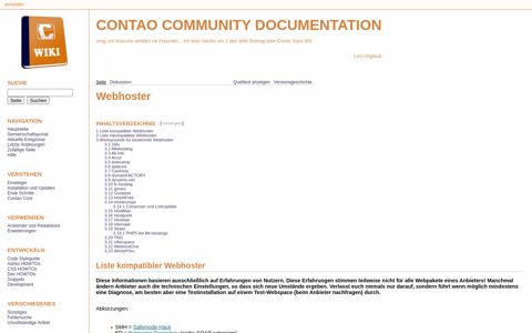 Webhoster – Contao Community Documentation - Contao Wiki