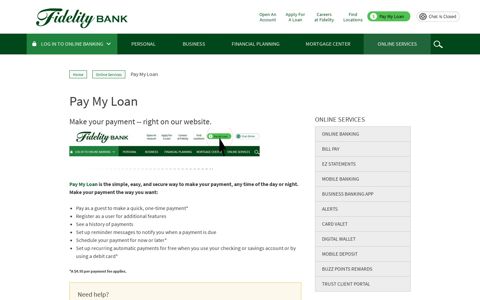 Pay My Loan | Fidelity Bank
