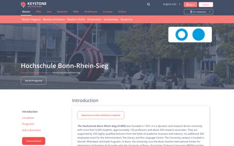 Hochschule Bonn-Rhein-Sieg in Germany - Master Degrees