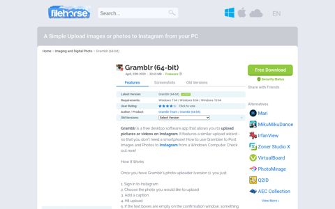 Gramblr (64-bit) Download (2020 Latest) for Windows 10, 8, 7