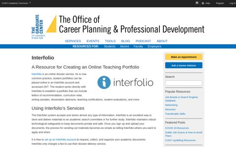 Interfolio - Career Planning and Professional Development