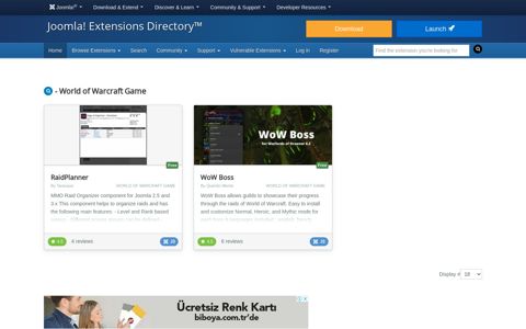 World of Warcraft Game - Joomla! Extensions Directory