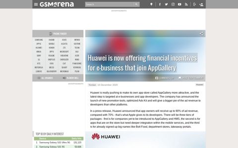 Huawei is now offering financial incentives for e-business that ...