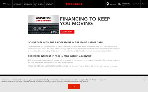 Keep Moving with New Tires & Tire Financing | Firestone ...