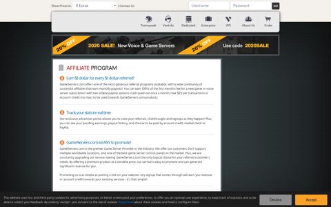 Game Servers : Affiliate Program - GameServers.com