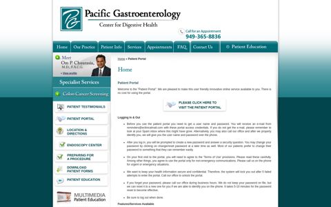 Patient Portal - Pacific Gastroenterology | Center for Digestive ...