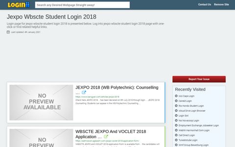 Jexpo Wbscte Student Login 2018 - Loginii.com
