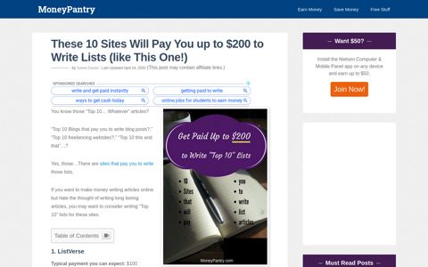 These 10 Sites Will Pay You up to $200 to Write Lists (like This ...