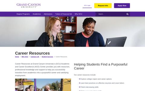 Careers Resources | ACE Centers | Grand Canyon University