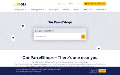 GLS ParcelShops | GLS Austria | GLS Parcel Service
