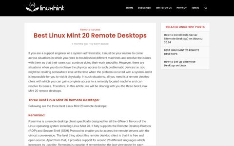 Best Linux Mint 20 Remote Desktops – Linux Hint