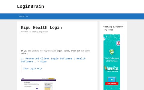 Kipu Health Protected Client Login Software | Health Software ...