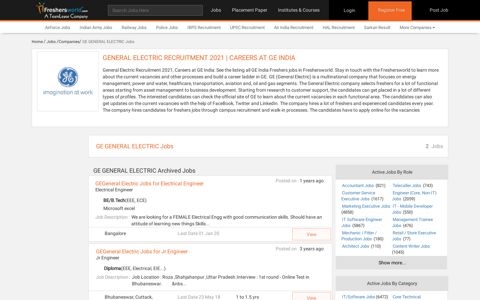 general electric recruitment 2020-21 | careers at ge india