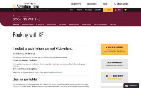 Booking with KE - KE Adventure Travel