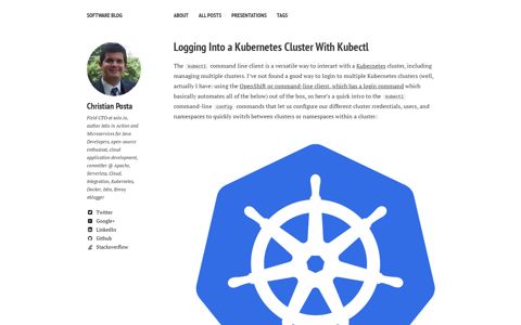 Logging Into a Kubernetes Cluster With Kubectl – Software Blog