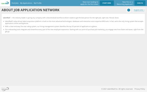 About Job Application Network - talentReef Applicant Portal