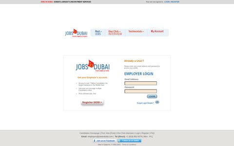 Employer Login - Jobs in Dubai