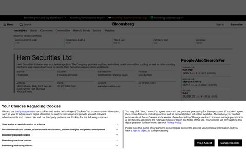 Hem Securities Ltd - Company Profile and News - Bloomberg ...